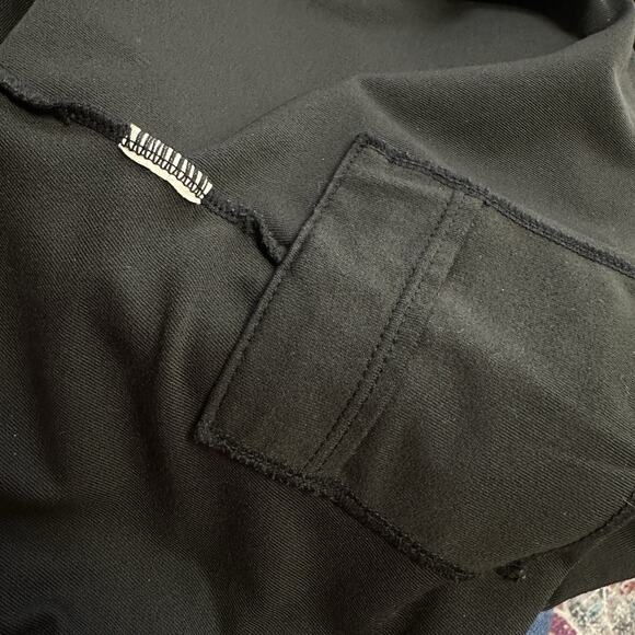 Prana Black Tally Dress Cross Front Faux Wrap Long‎ Sleeve Key Pocket Size M - Picture 7 of 8